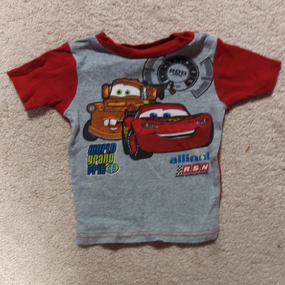 Disney Cars Red and Gray T-Shirt for Kids